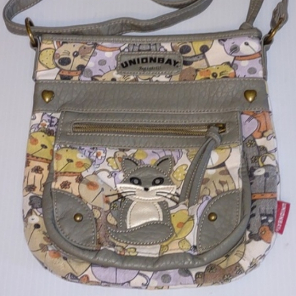 Purse☮️VINTAGE☮️ UNION BAY Cat/Fox Lovers Crossbody Bag - Picture 4 of 10